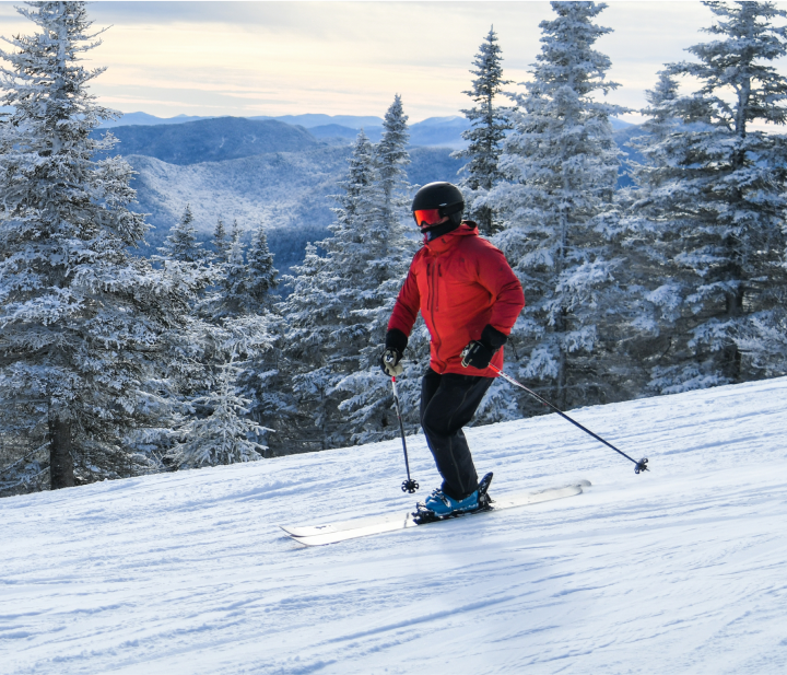 Person-skiing-on-mountain